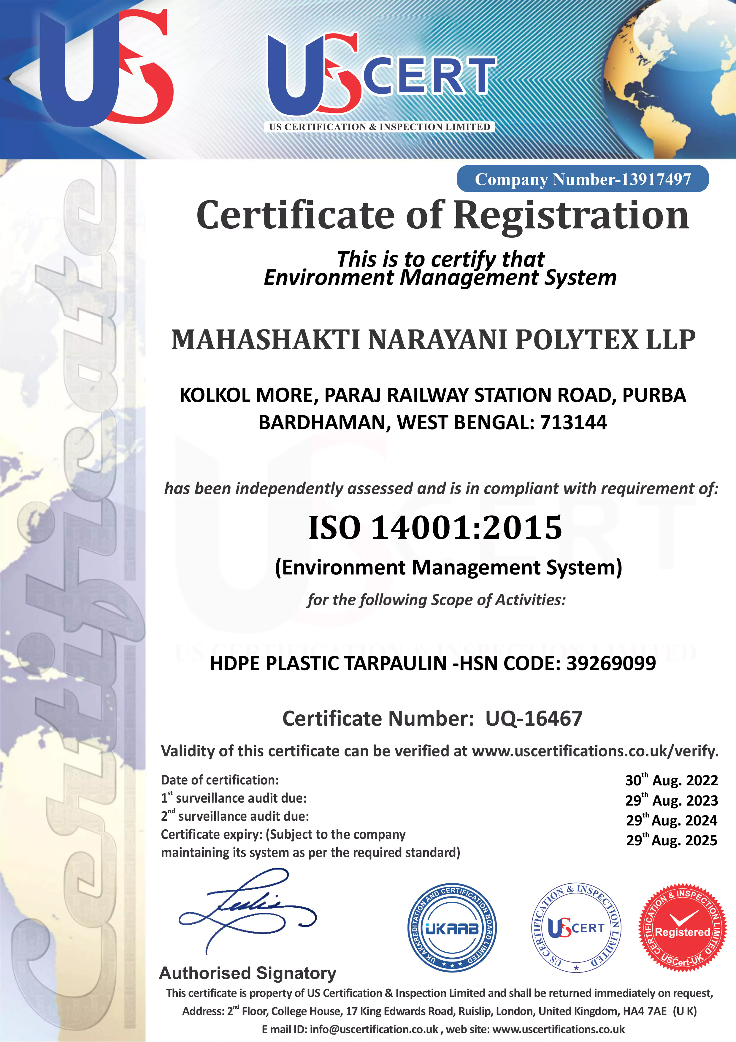 MAHASHAKTI NARAYANI POLYTEX LLP 14001